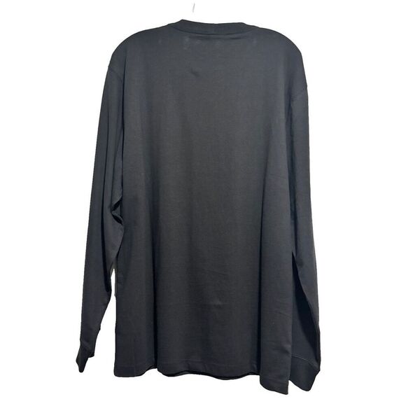 NWT Carhartt Mens T-Shirt Heather Black Medium Loose Fit Long Sleeve Crew Neck - Picture 3 of 7